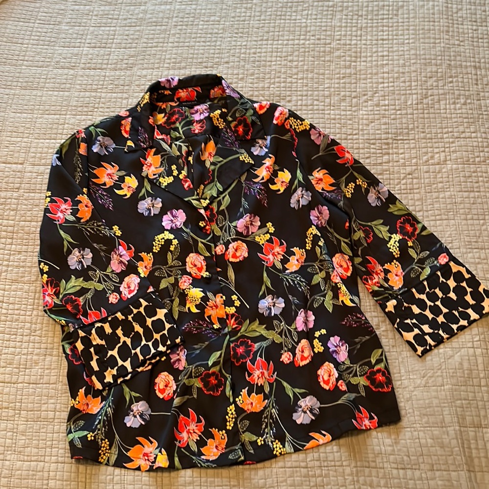 Silk Floral Blouse (WHO WHAT WEAR)